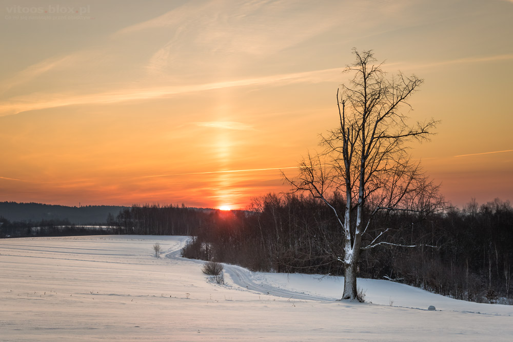 Fot. Witold Ochał, słup słoneczny, 19.01.2019