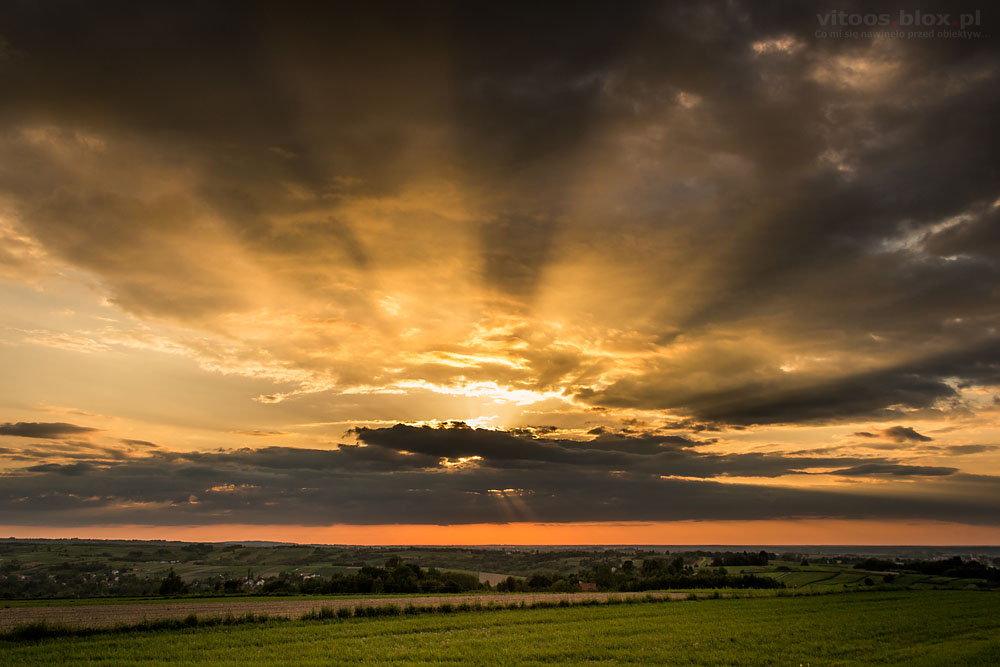 Fot. Witold Ochał, zachód słońca, Zagorzyce