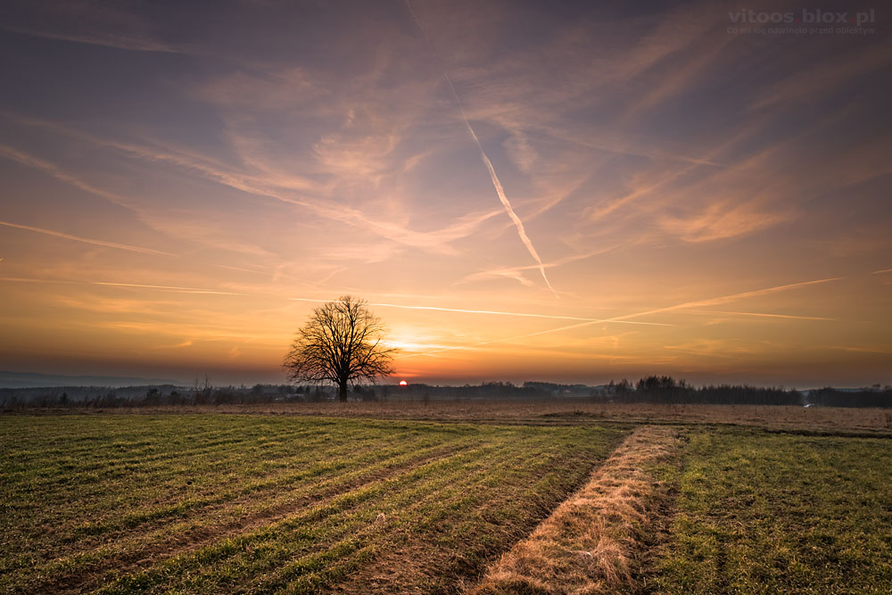 Fot. Witold Ochał, zachód słońca w Szkodnej