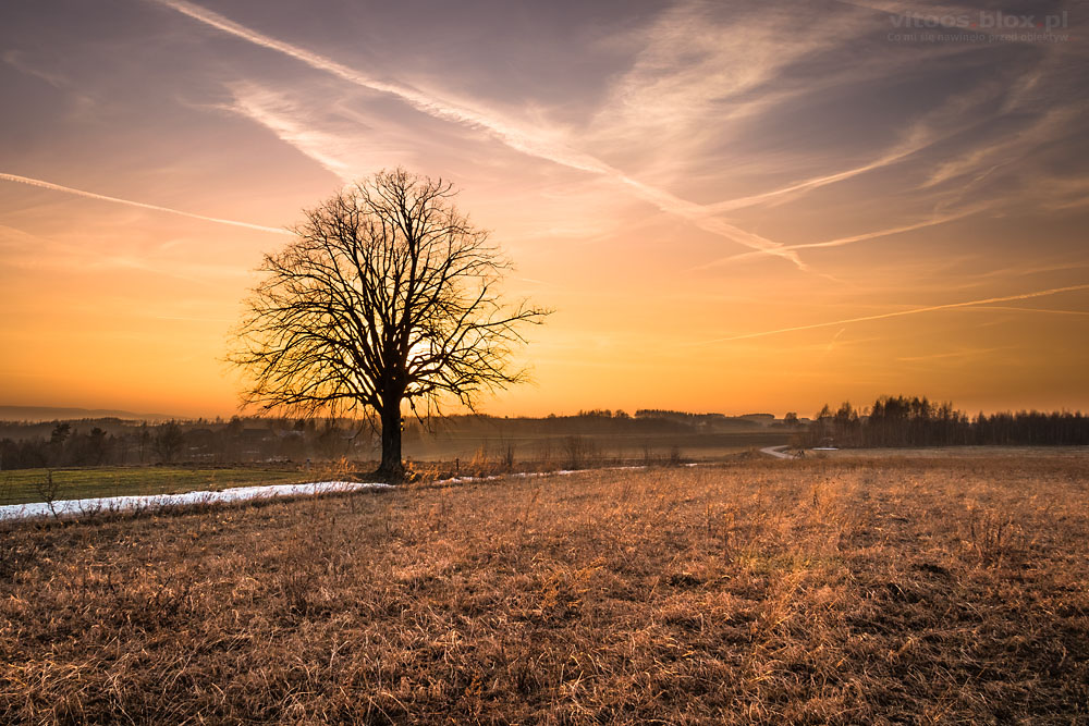 Fot. Witold Ochał, zachód słońca w Szkodnej