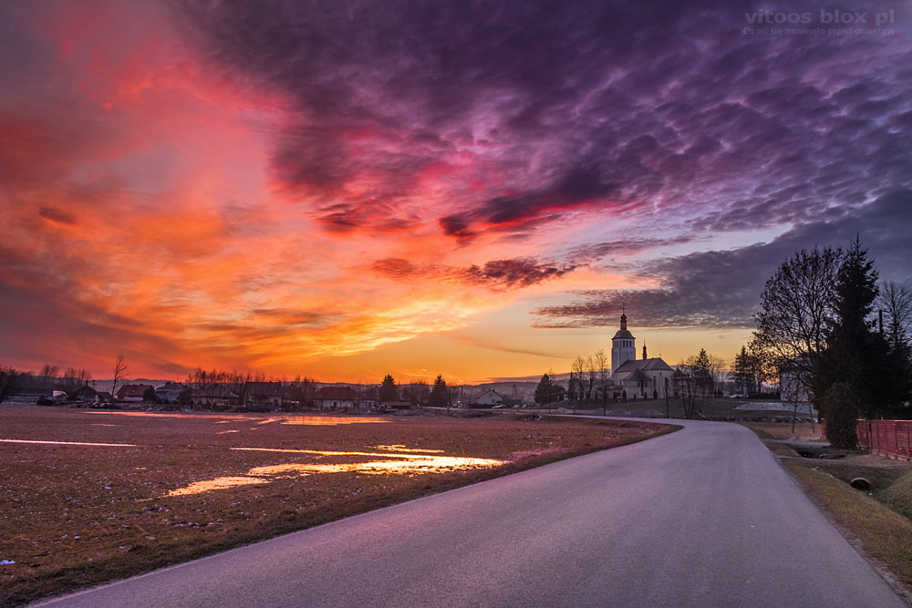 Fot. Witold Ochał, zachód słońca w Nockowej