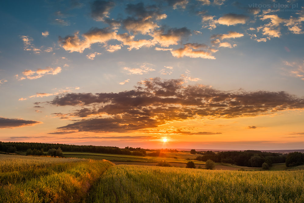 Fot. Witold Ochał, zachód słońca, Zagorzyce