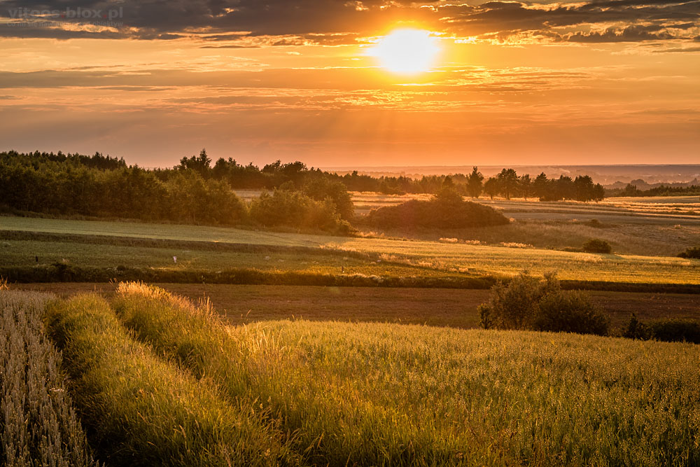 Fot. Witold Ochał, zachód słońca, Zagorzyce