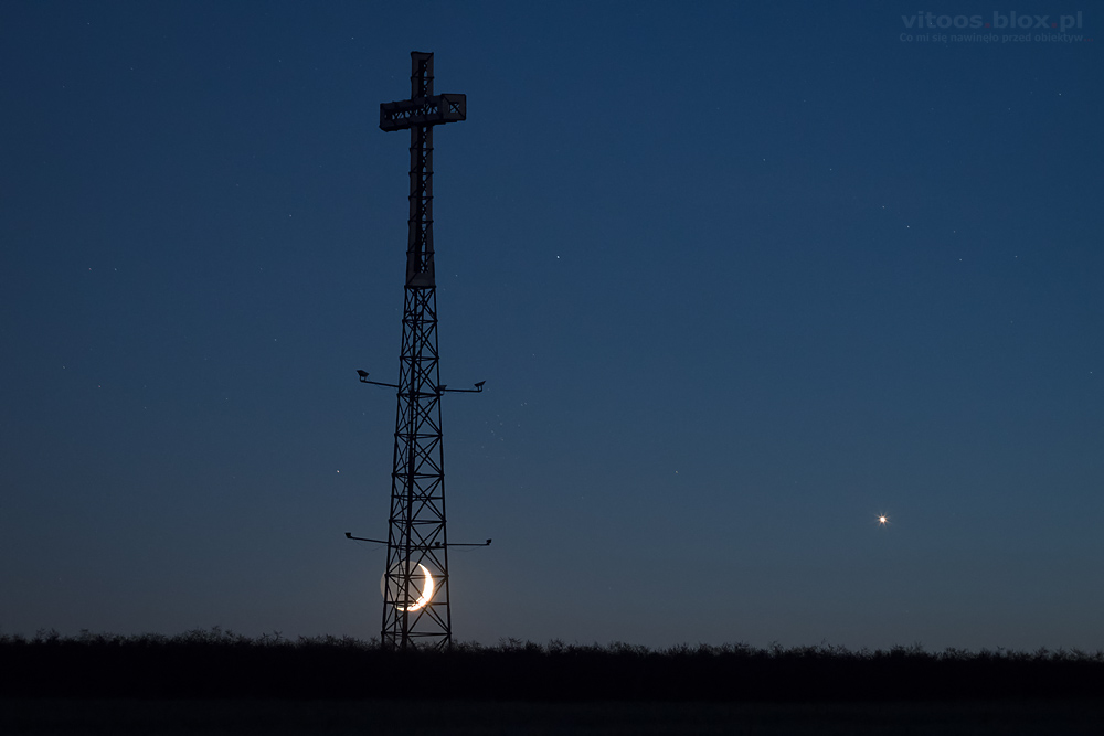 Fot. Witold Ochał, koniunkcja Księżyca i Wenus