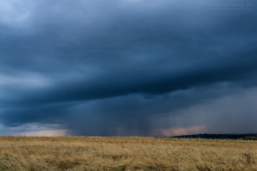 Fot. Witold Ochał, Zagorzyce burza, opady, smugi opadowe
