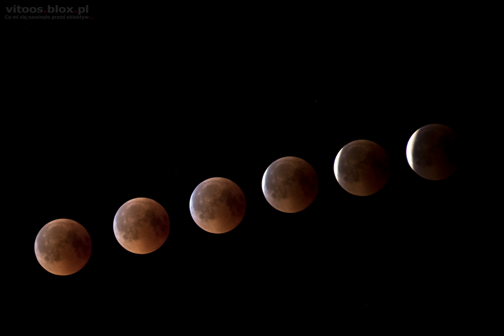 Fot. Witold Ochał, całkowite zacmienie Księżyca, 27.070.2018