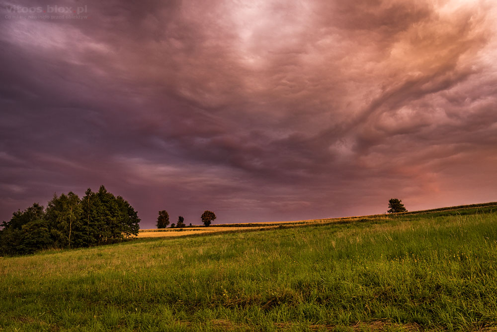 Fot. Witold Ochał, Zagorzyce, kolorowe niebo