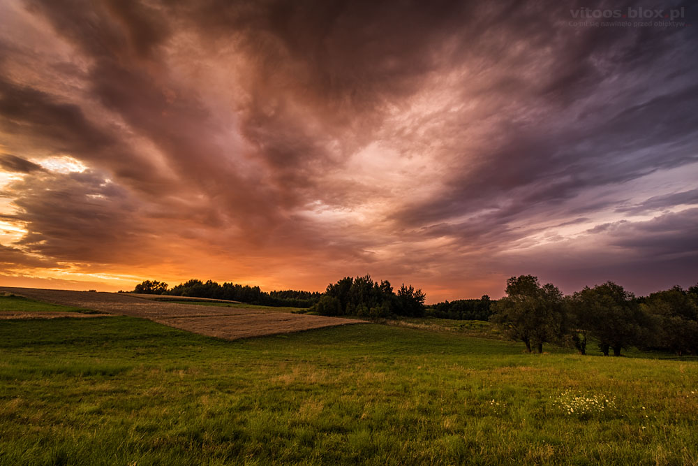 Fot. Witold Ochał, Zagorzyce, kolorowe niebo