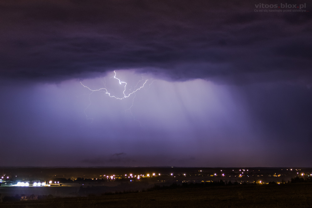Fot. Witold Ochał, burza, błyskawice, Zagorzyce