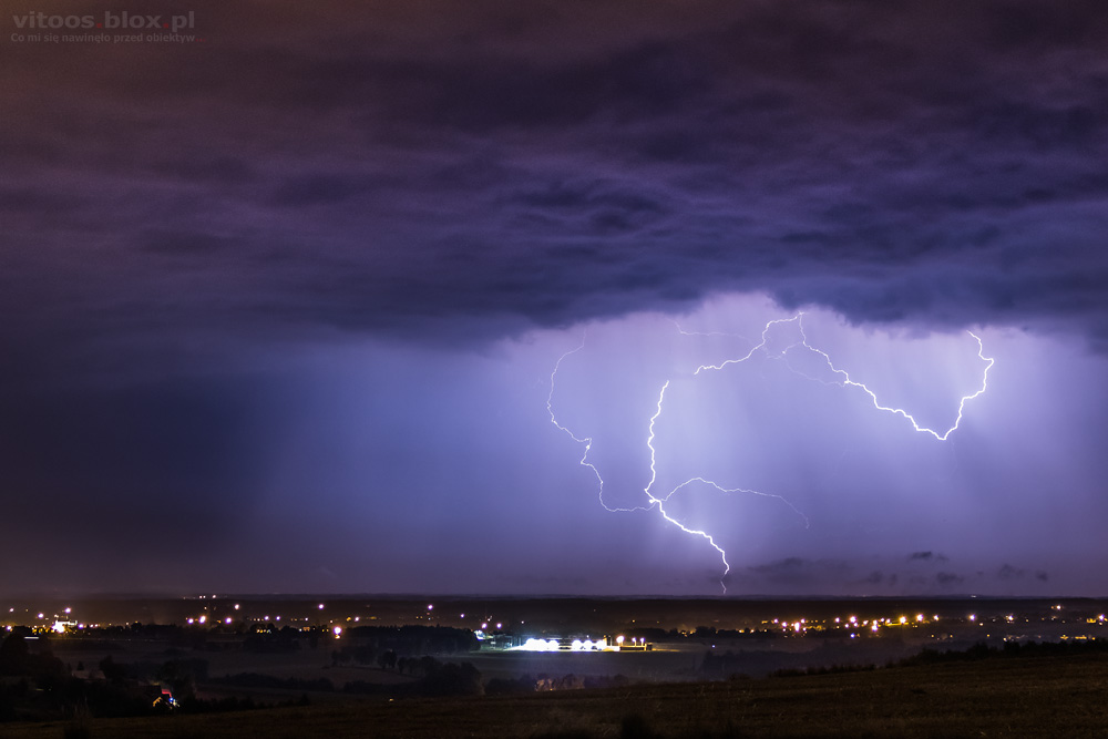 Fot. Witold Ochał, burza, błyskawice, Zagorzyce
