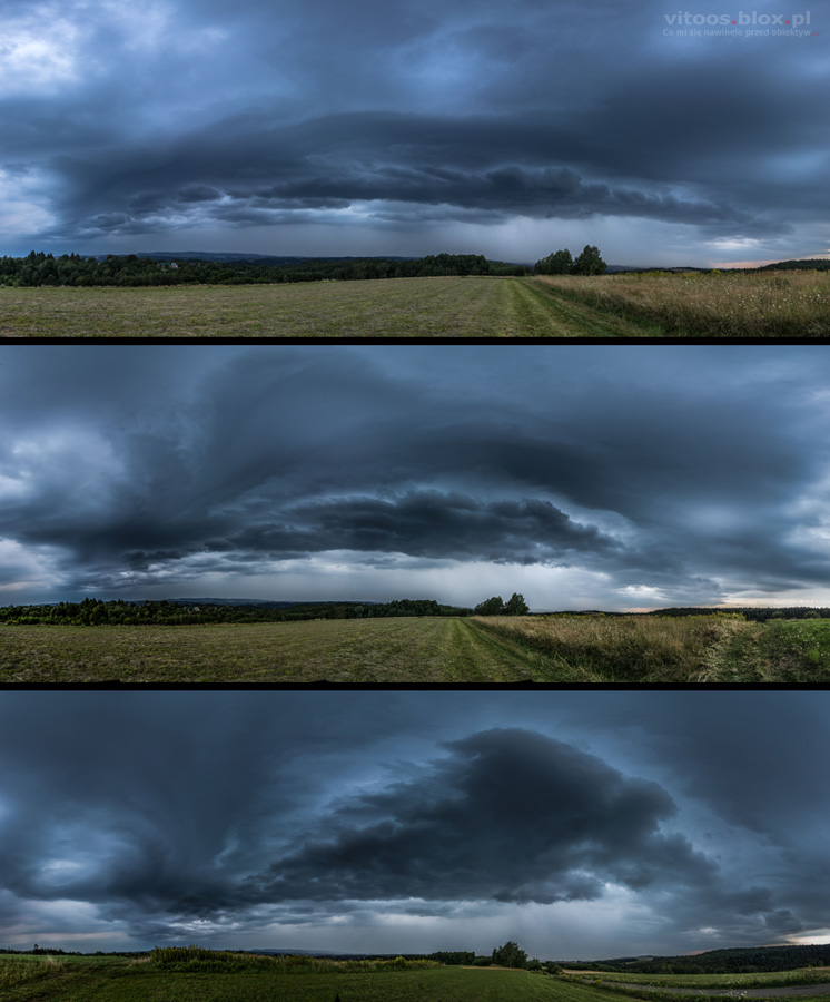 Fot. Witold Ochał, Szkodna, czoło burzy, chmura szelfowa