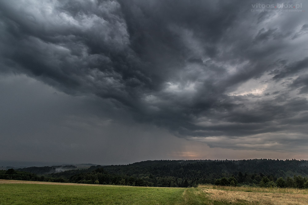 Fot. Witold Ochał, czoło burzy, burza, 14.08.2018, Szkodna