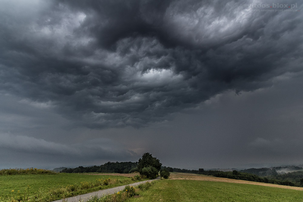 Fot. Witold Ochał, czoło burzy, burza, 14.08.2018, Szkodna