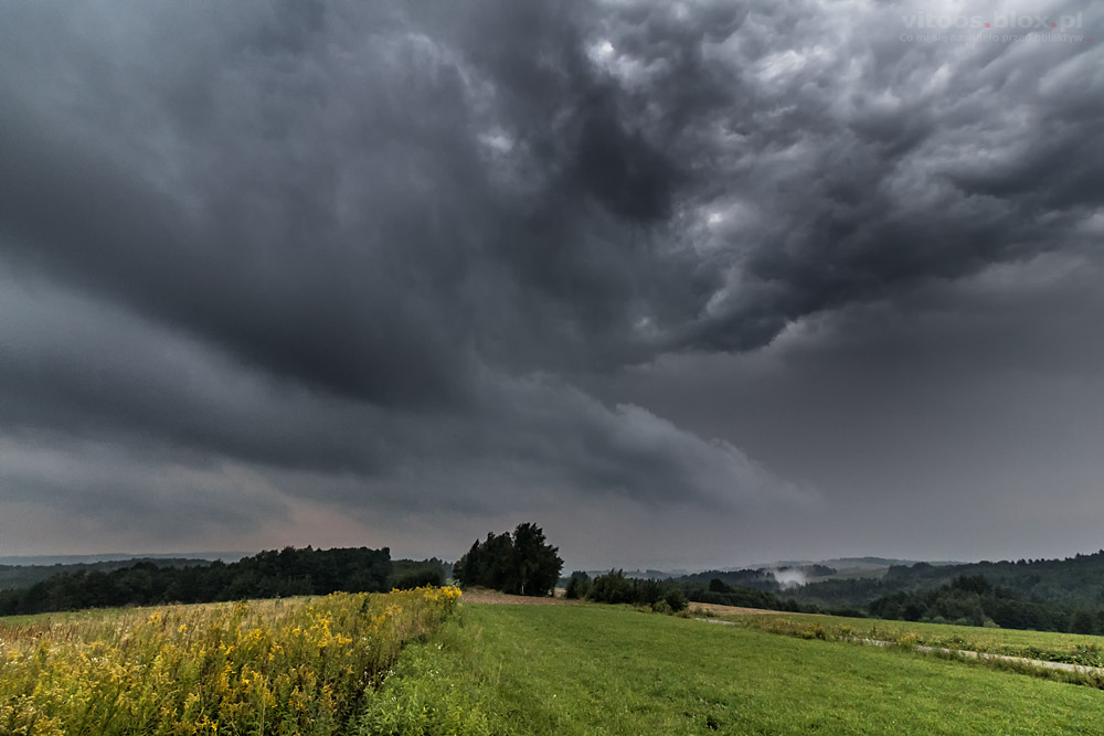 Fot. Witold Ochał, czoło burzy, burza, 14.08.2018, Szkodna