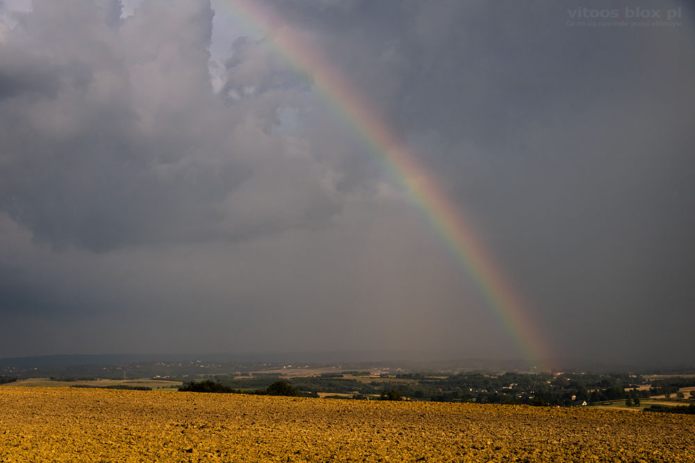 Fot. Witold Ochał, Trzciana, burza, tęcza