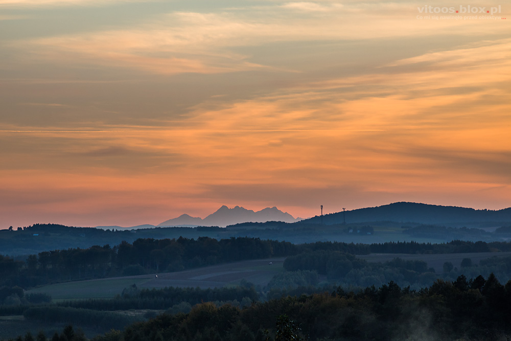Fot. Witold Ochał, dalekie obserwacje, 26.09.2018, Tatry z Pstrągowej