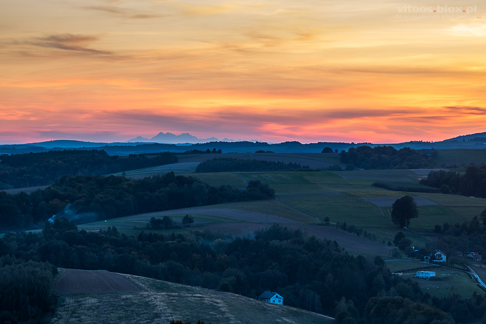 Fot. Witold Ochał, dalekie obserwacje, 26.09.2018, Tatry z Pstrągowej