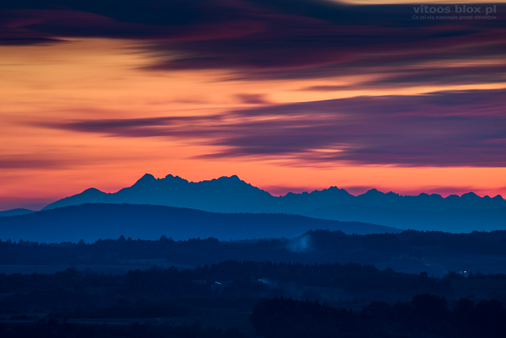 Fot. Witold Ochał, dalekie obserwacje, 26.09.2018, Tatry ze Szkodnej
