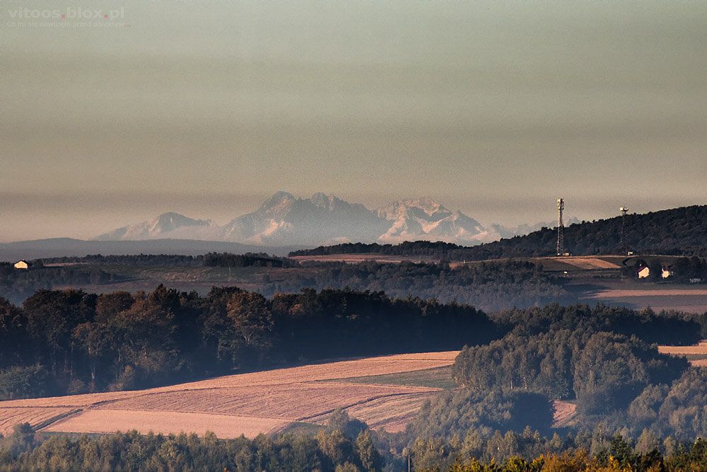 Fot. Witold Ochał, dalekie obserwacje, 30.09.2018, Tatry z Pstrągowej
