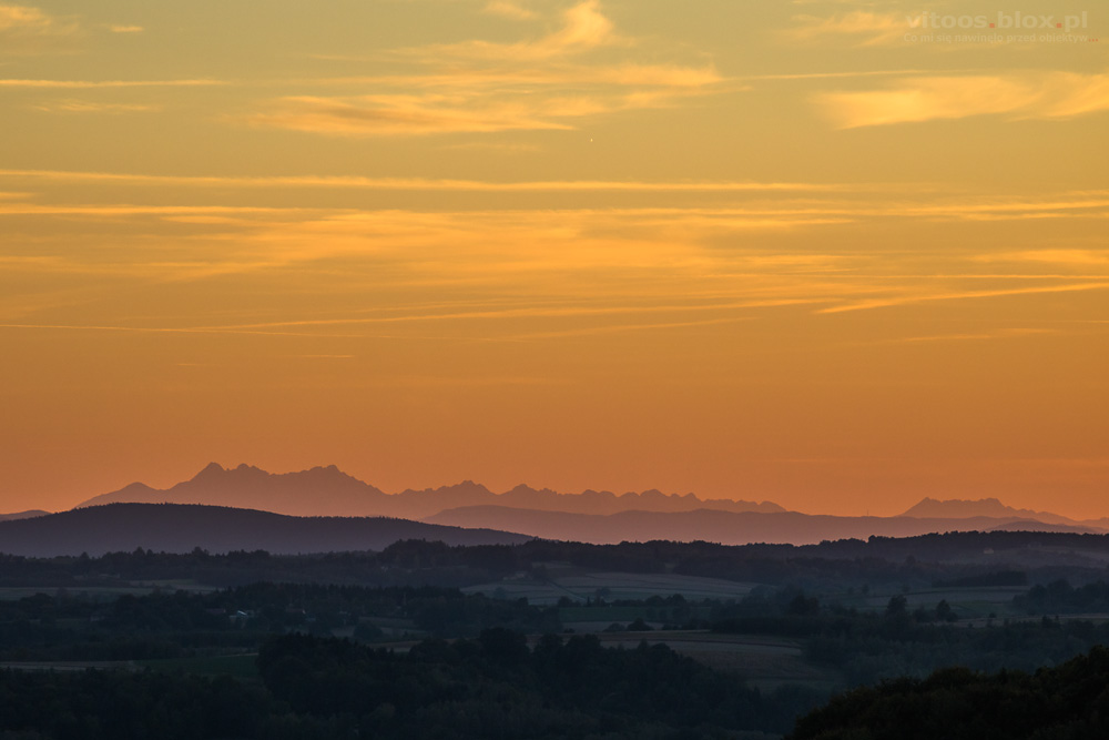 Fot. Witold Ochał, dalekie obserwacje, 30.09.2018, Tatry ze Szkodnej