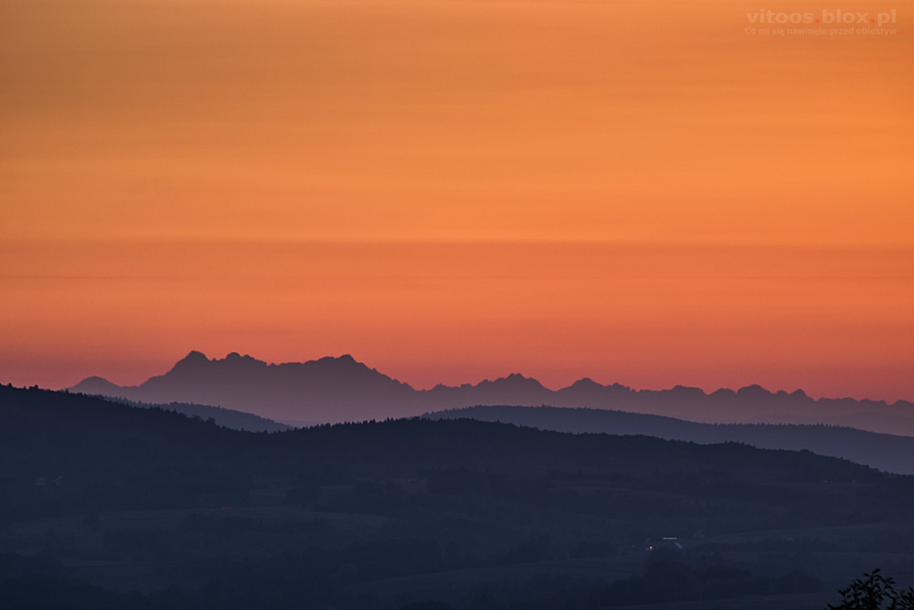 Fot. Witold Ochał, dalekie obserwacje, 05.10.2018, Tatry ze Szkodnej