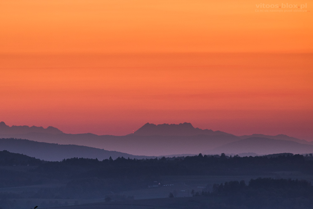 Fot. Witold Ochał, dalekie obserwacje, 05.10.2018, Tatry ze Szkodnej