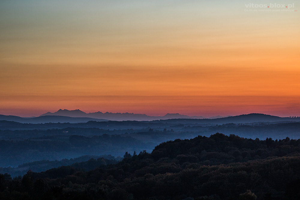 Fot. Witold Ochał, dalekie obserwacje, 05.10.2018, Tatry ze Szkodnej