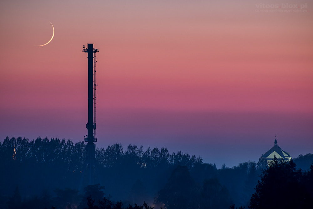 Fot. Witold Ochał, Sędziszów Małopolski, zachód Księżyca w nowiu
