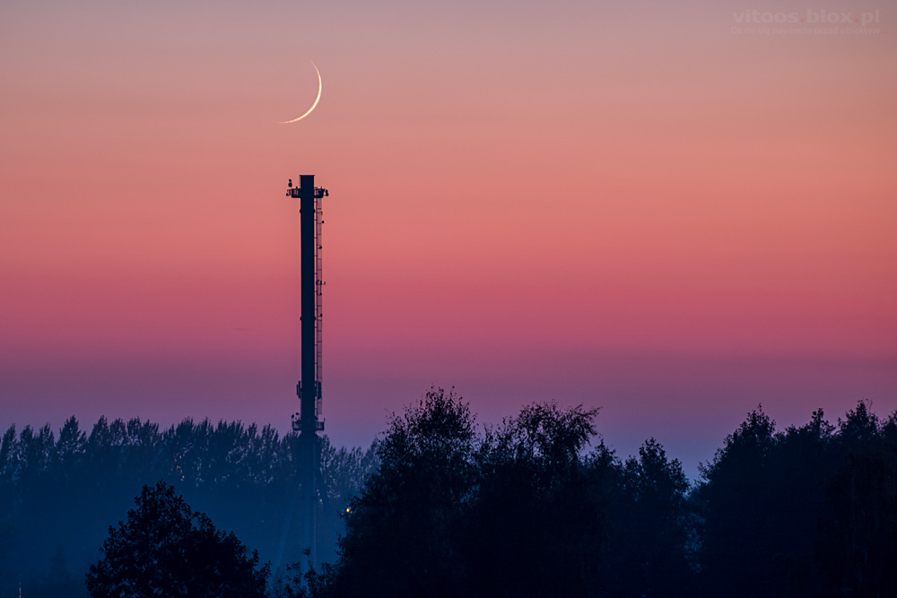 Fot. Witold Ochał, Sędziszów Małopolski, zachód Księżyca w nowiu