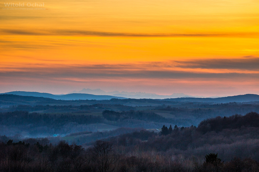 Fot. Witold Ochał, Tatry ze Szkodnej, dalekie obserwacje, 6.03.2019